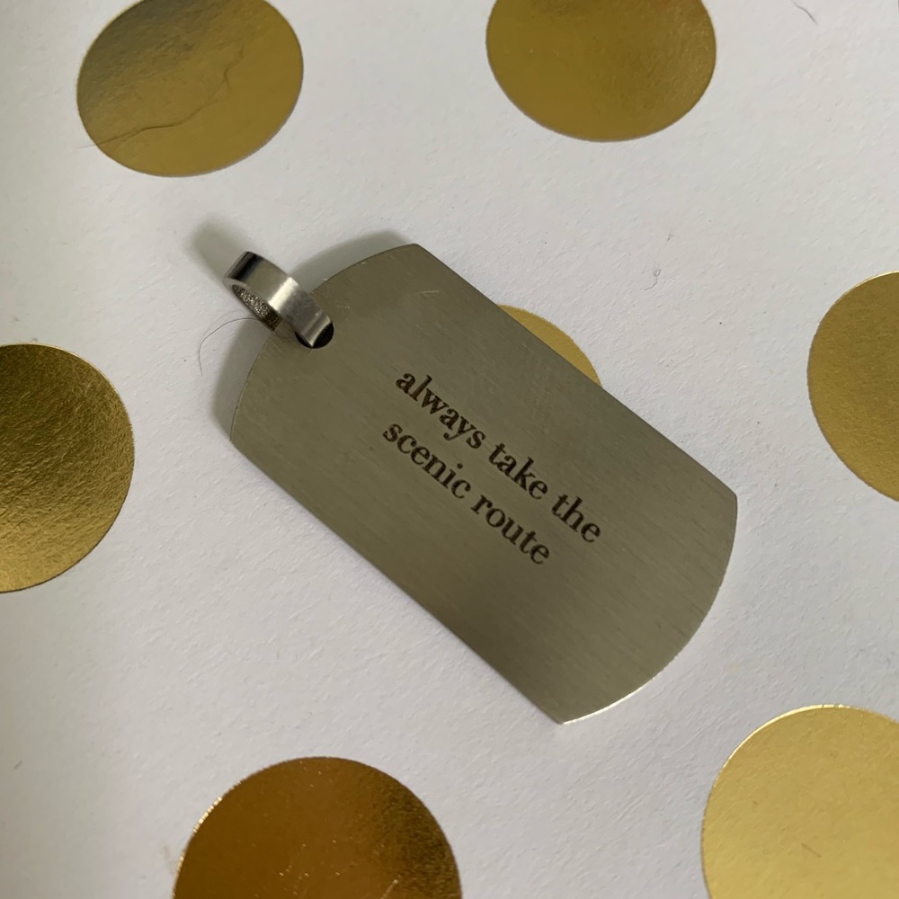 Origami Owl Inscriptions Brushed Silver Tag scenic